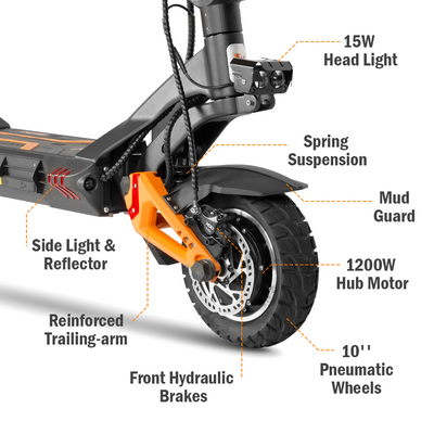 Scooter elettrico KUKIRIN G3 Pro | Dual 1200W motore potente | 65 KM/H Velocità max